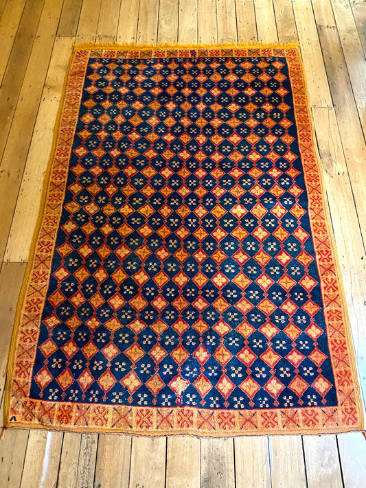 Tribal Saffron dyed Bijaal Moroccan rug 169x260